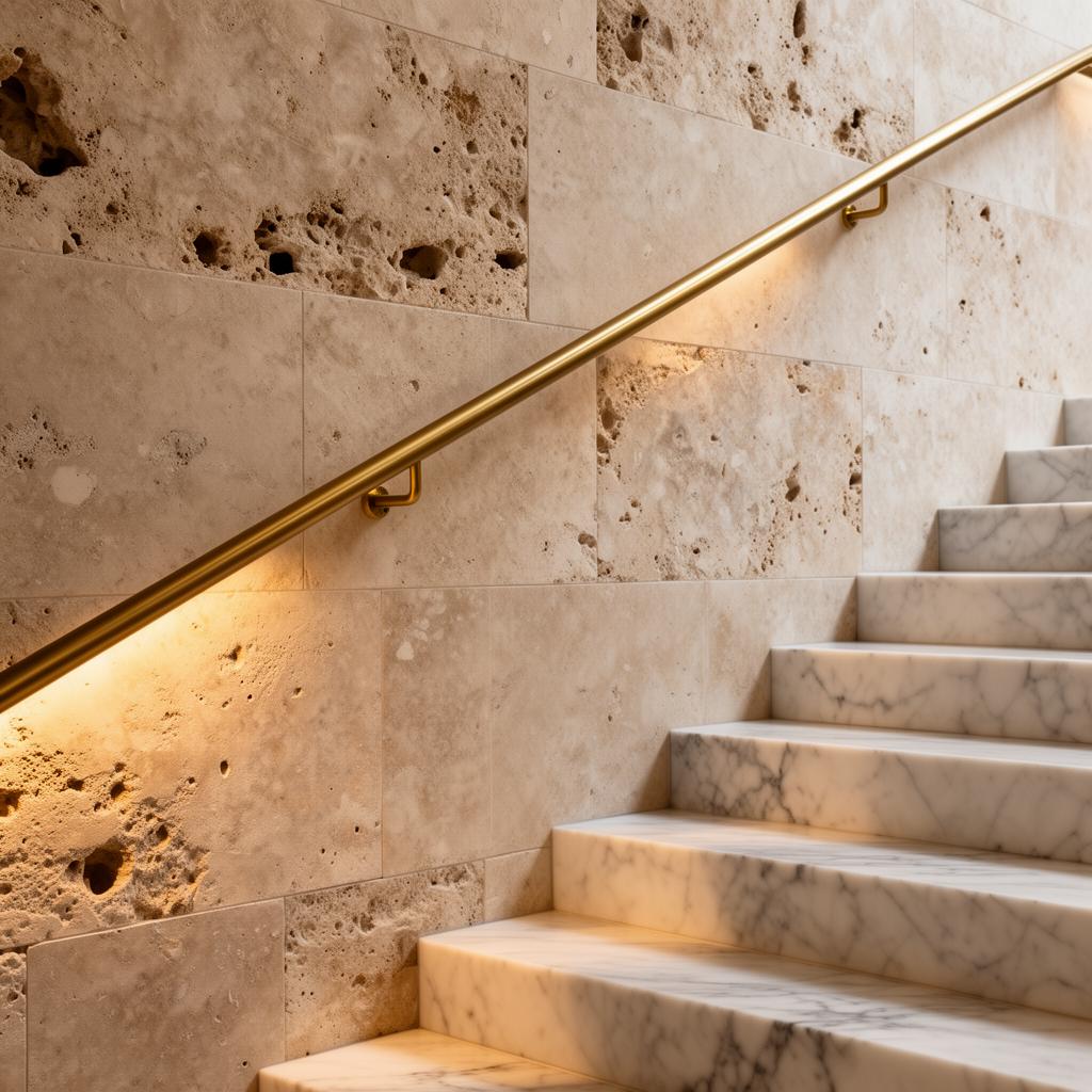 Détail d'architecture intérieure — escalier en marbre